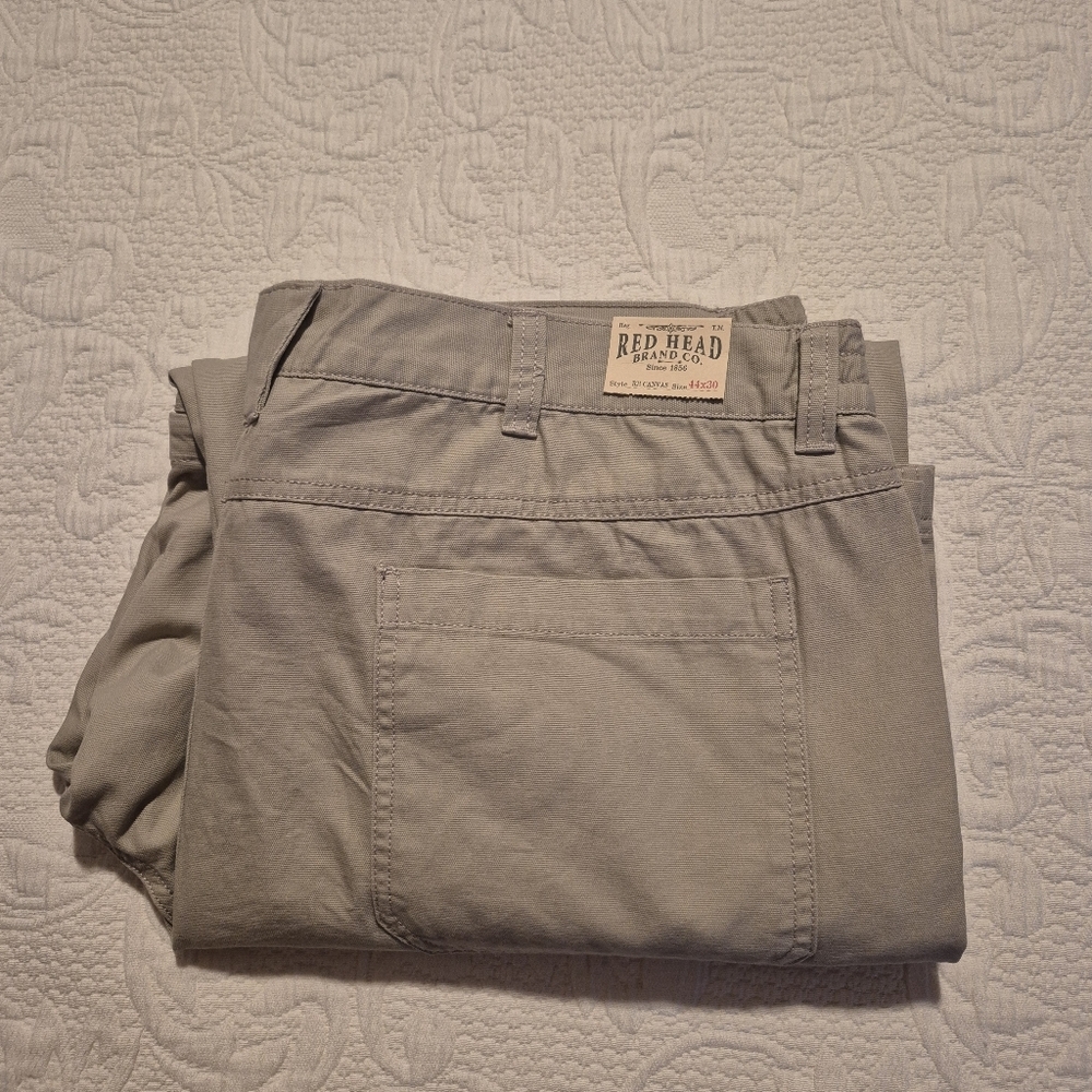 Red Head men's 44 x 30 light canvas pants, legs zip off to become shorts NWT